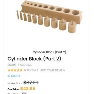 Montessori learning toy Cylinder Block (Part 2)